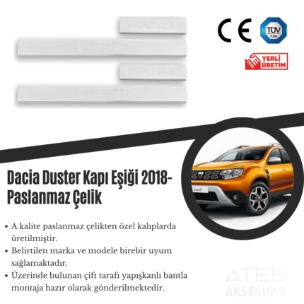 Dacia Duster 2018 باب يسيجي باسلانماز فولاذ